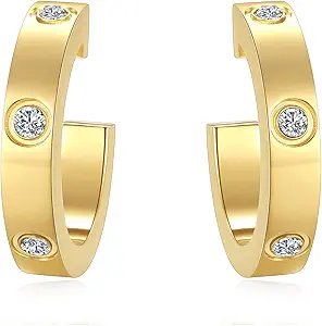 Love Earrings for Women Hoop Earrings by RIMRIVA